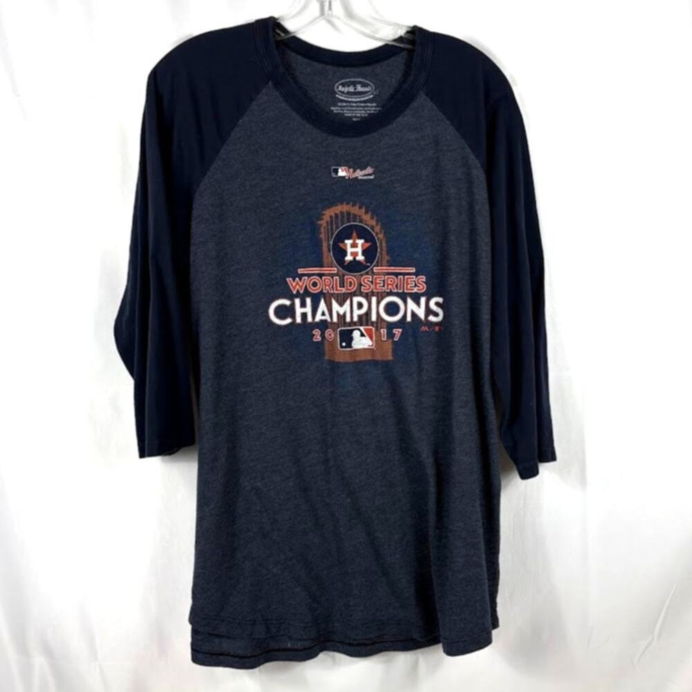 Houston Astros Womens 2XL Henley 2017 World Series MLB